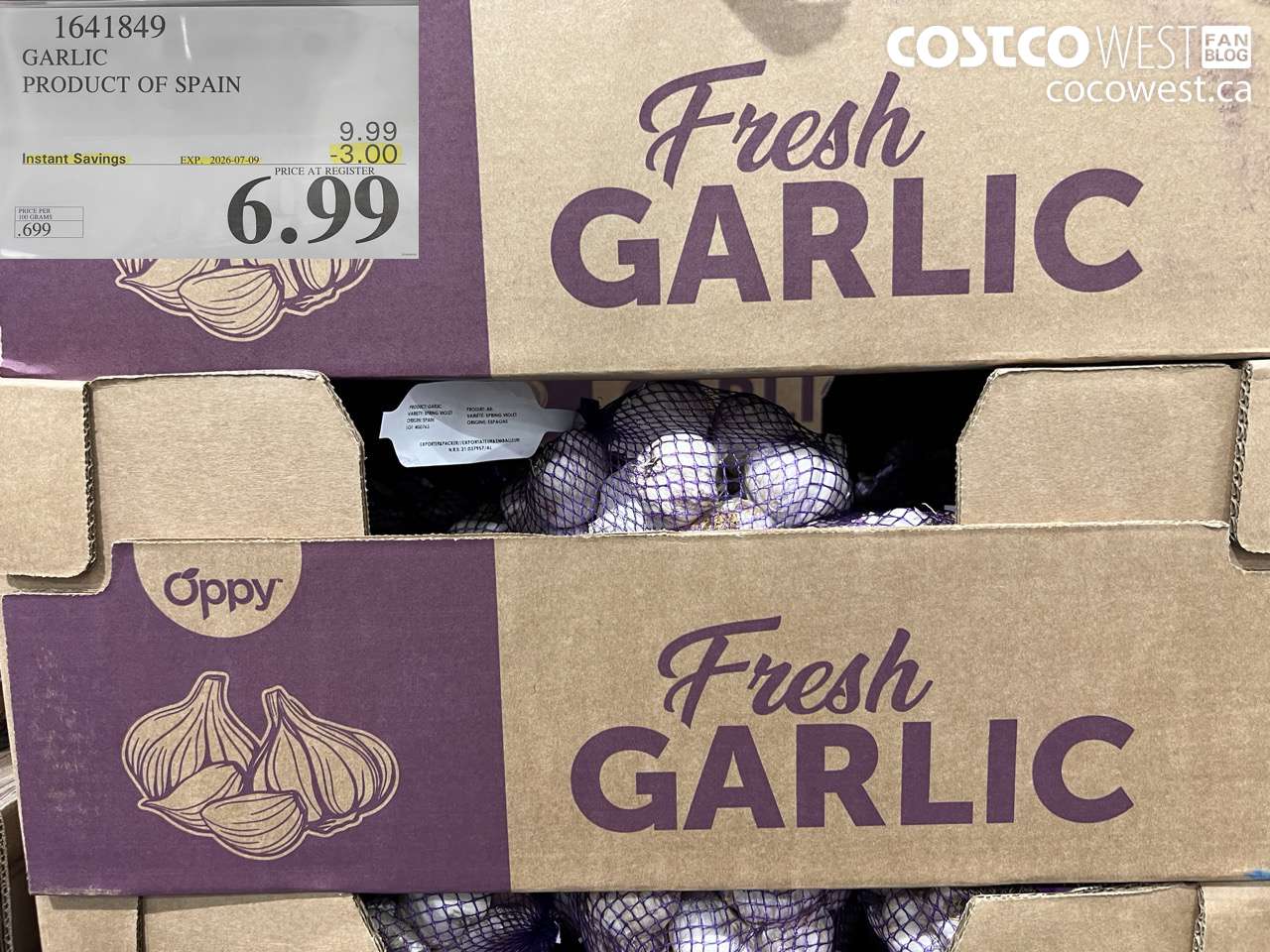 1641849 GARLIC PRODUCT OF SPAIN ($3.00 INSTANT SAVINGS EXPIRES ON 2026-07-09) $6.99