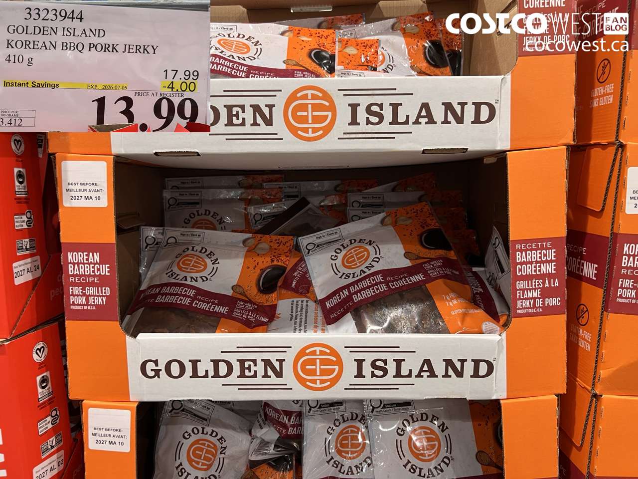 3323944 GOLDEN ISLAND KOREAN BBQ PORK JERKY 410 G ($4.00 INSTANT SAVINGS EXPIRES ON 2026-07-05) $13.99