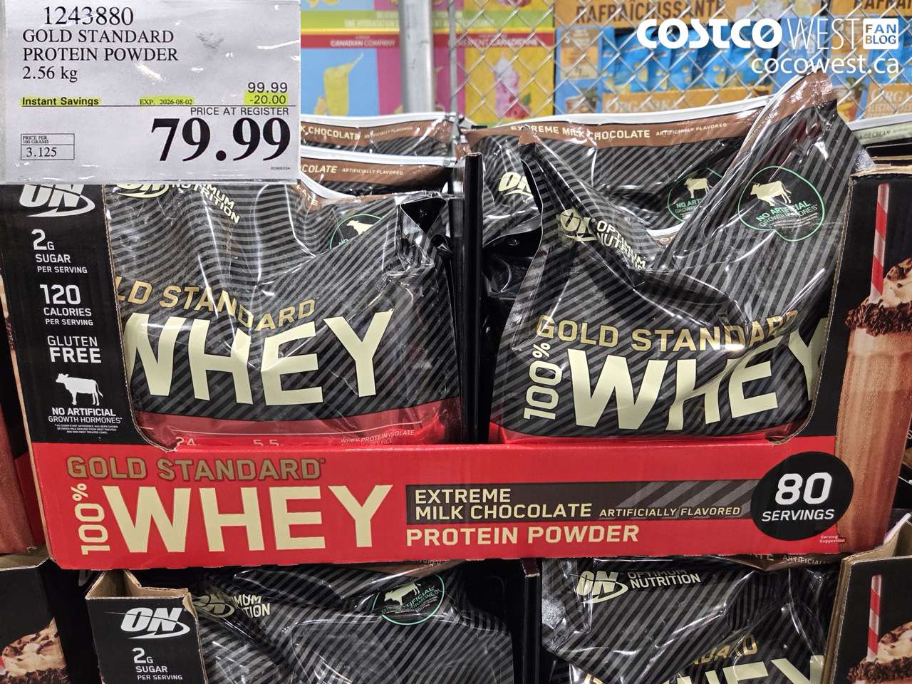 1243880 GOLD STANDARD PROTEIN POWDER 2.56 KG ($20.00 INSTANT SAVINGS EXPIRES ON 2026-08-02) $79.99