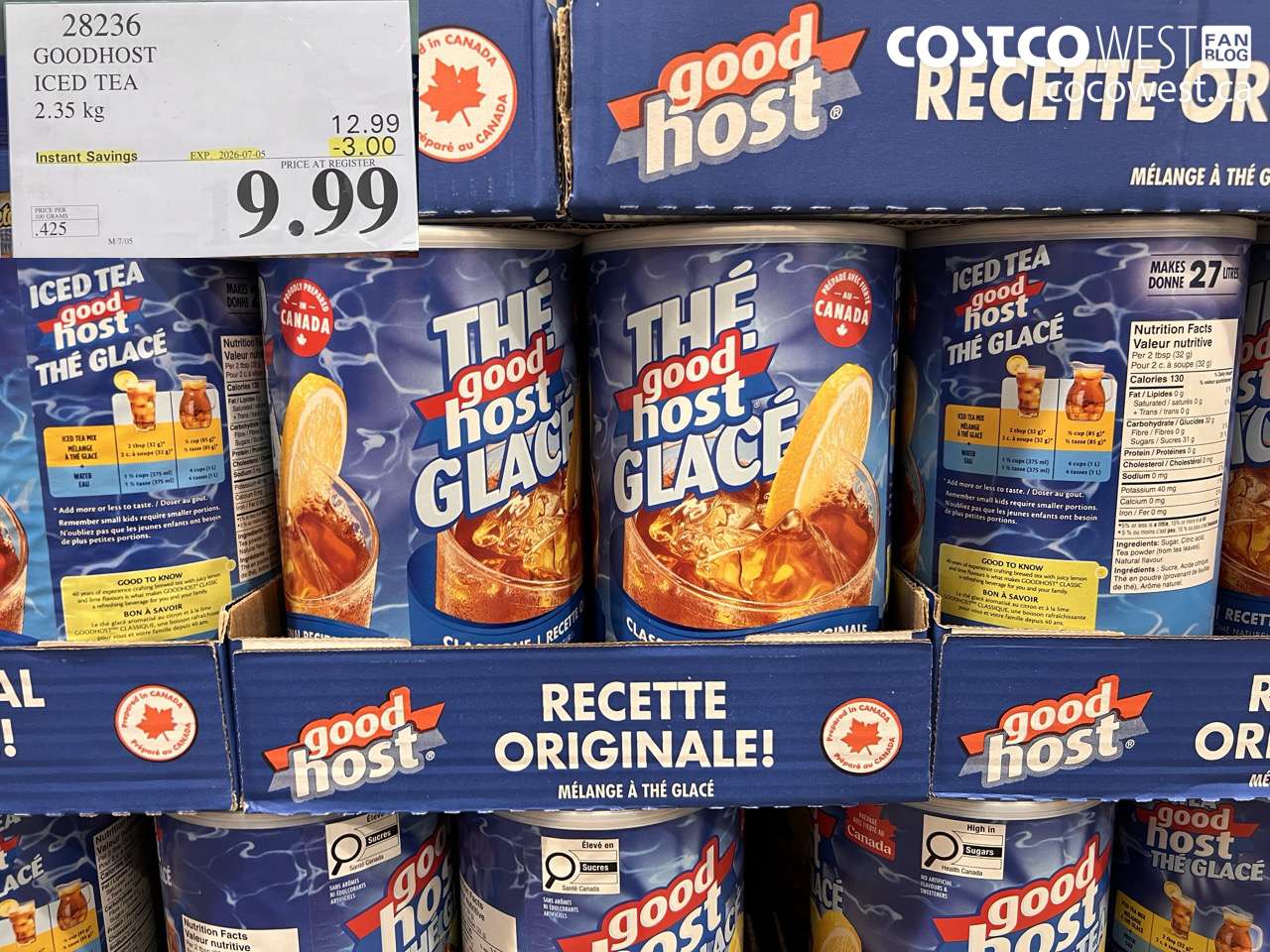 28236 GOODHOST ICED TEA 2.35 KG ($3.00 INSTANT SAVINGS EXPIRES ON 2026-07-05) $9.99