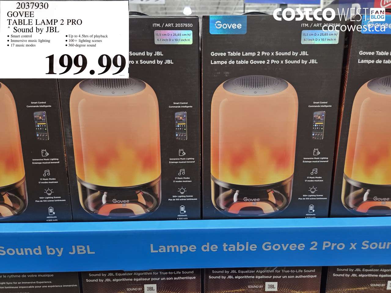 2037930 GOVEE TABLE LAMP 2 PRO SOUND BY JBL $199.99