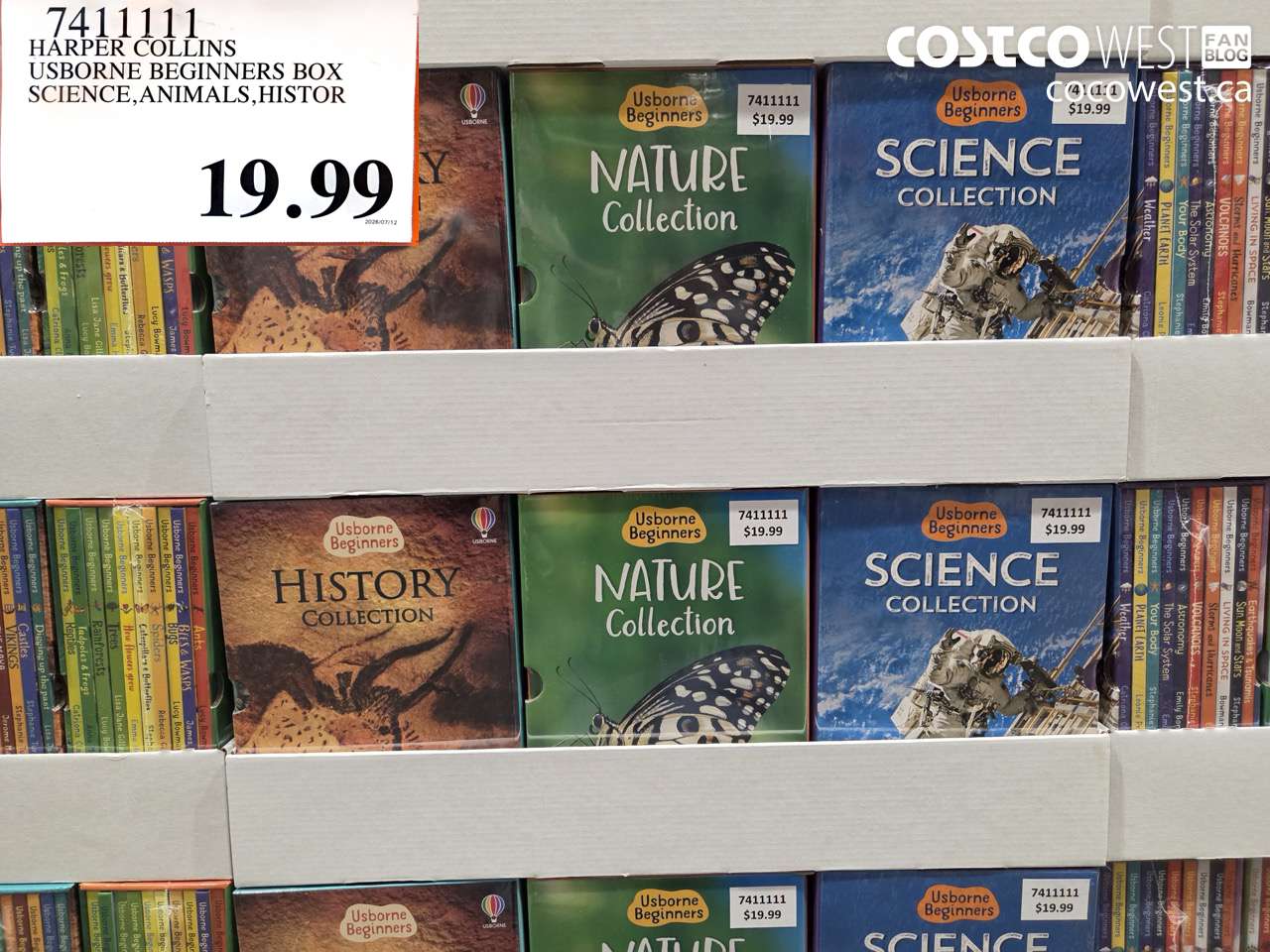 7411111 HARPER COLLINS USBORNE BEGINNERS BOX SCIENCE, ANIMALS, HISTOR $19.99