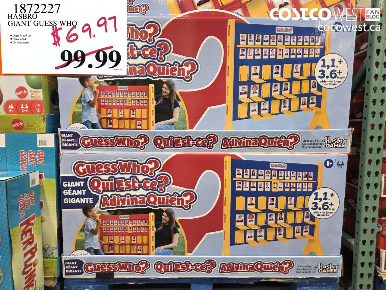 1872227 HASBRO GIANT GUESS WHO $69.97