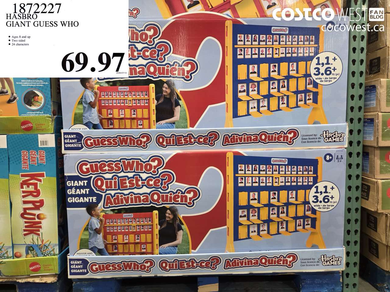 1872227 HASBRO GIANT GUESS WHO $69.97