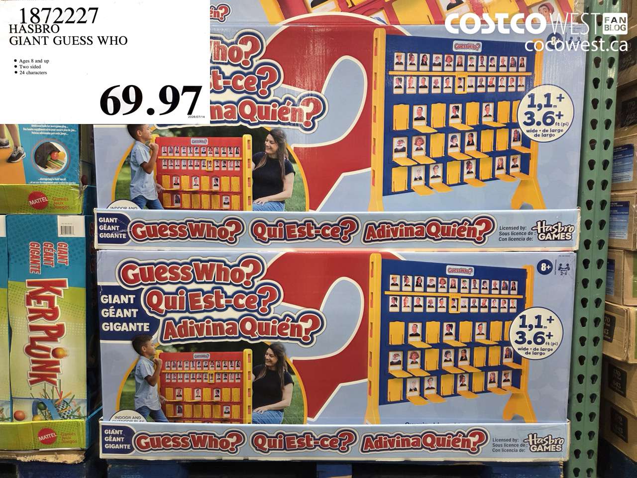 1872227 HASBRO GIANT GUESS WHO $69.97