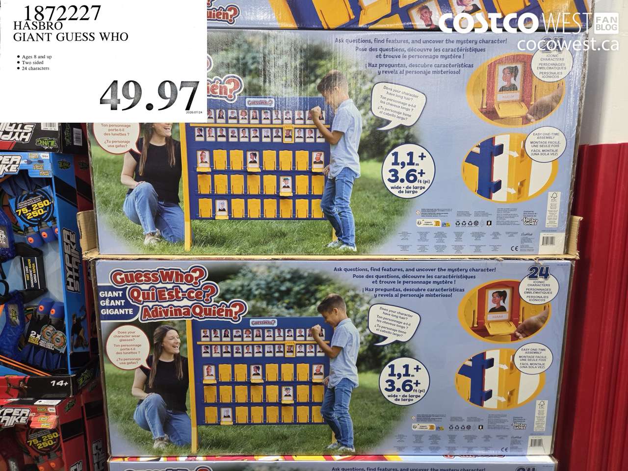 1872227 HASBRO GIANT GUESS WHO $49.97