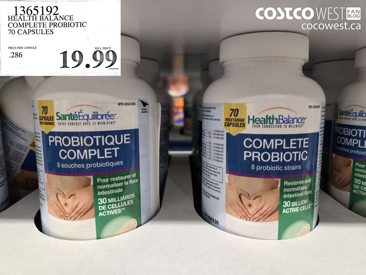 1365192 HEALTH BALANCE COMPLETE PROBIOTIC 70 CAPSULES $19.99