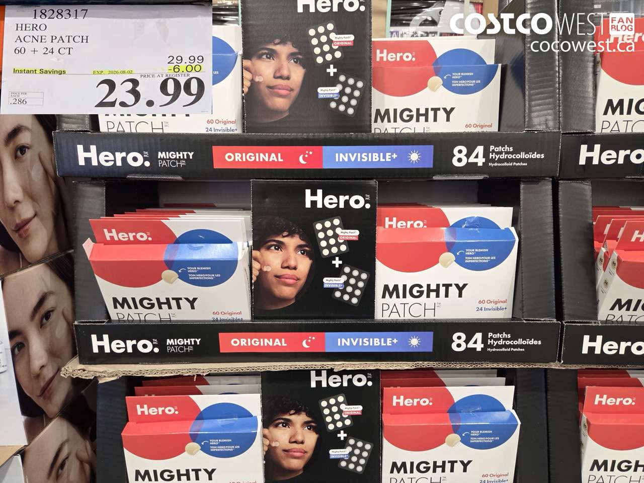1828317 HERO ACNE PATCH 60 + 24 CT ($6.00 INSTANT SAVINGS EXPIRES ON 2026-08-02) $23.99