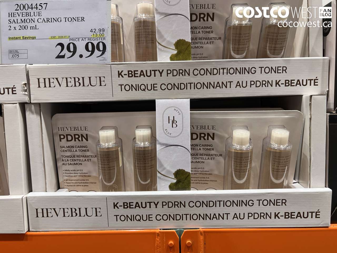 2004457 HEVEBLUE SALMON CARING TONER 2 X 200 ML ($13.00 INSTANT SAVINGS EXPIRES ON 2026-07-19) $29.99