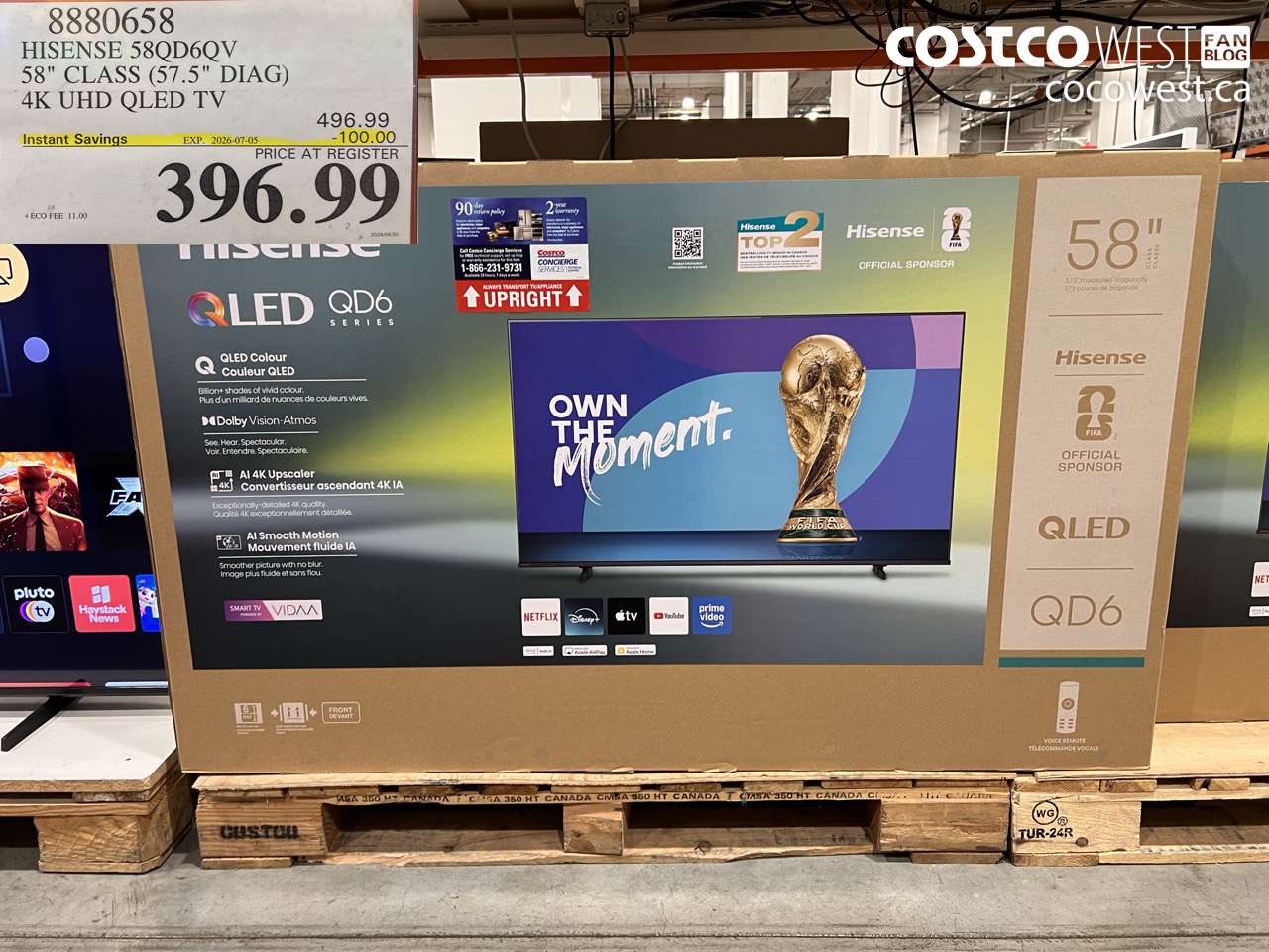 8880658 HISENSE 58QD6QV 58