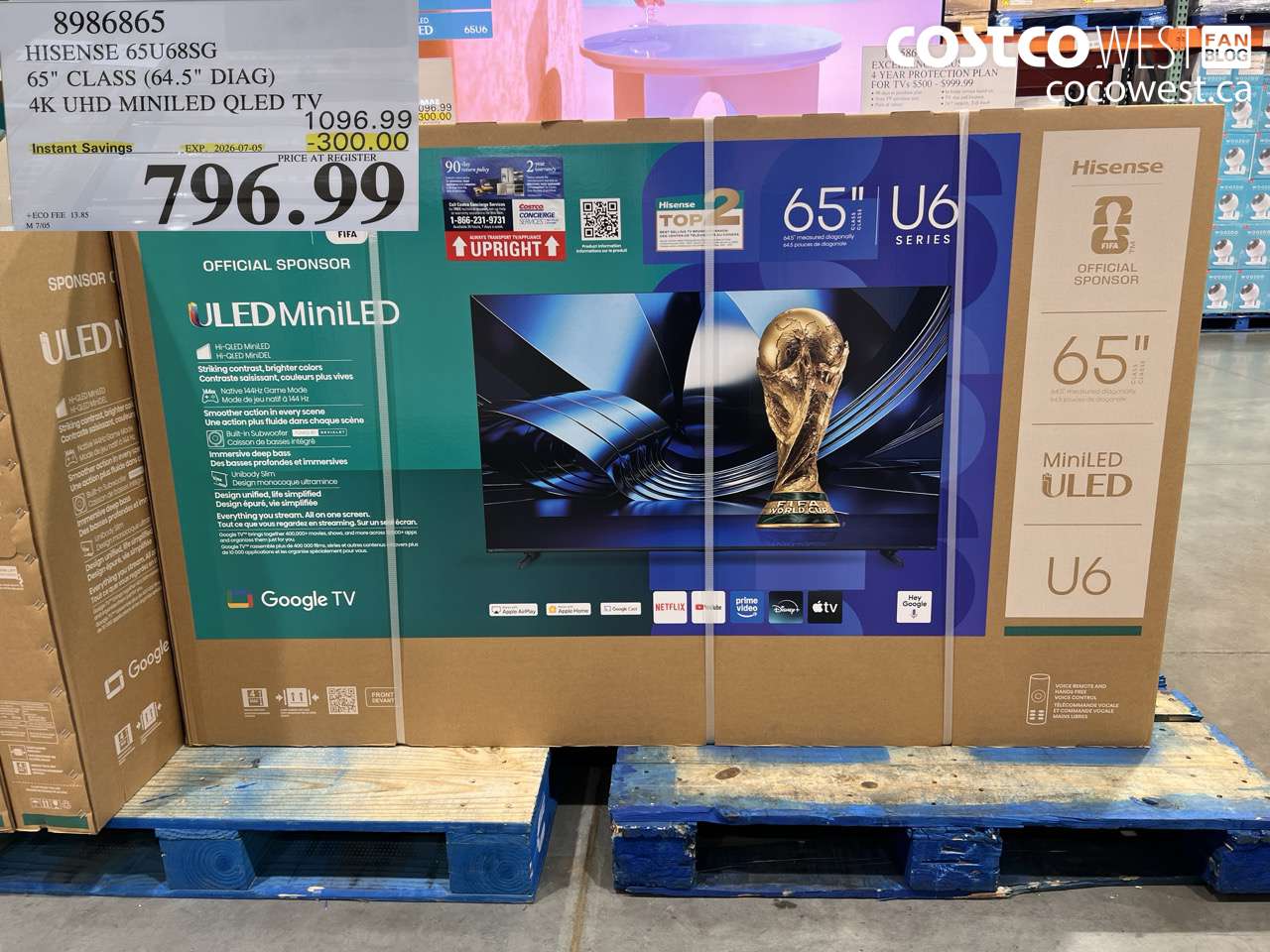 8986865 HISENSE 65U68SG 65