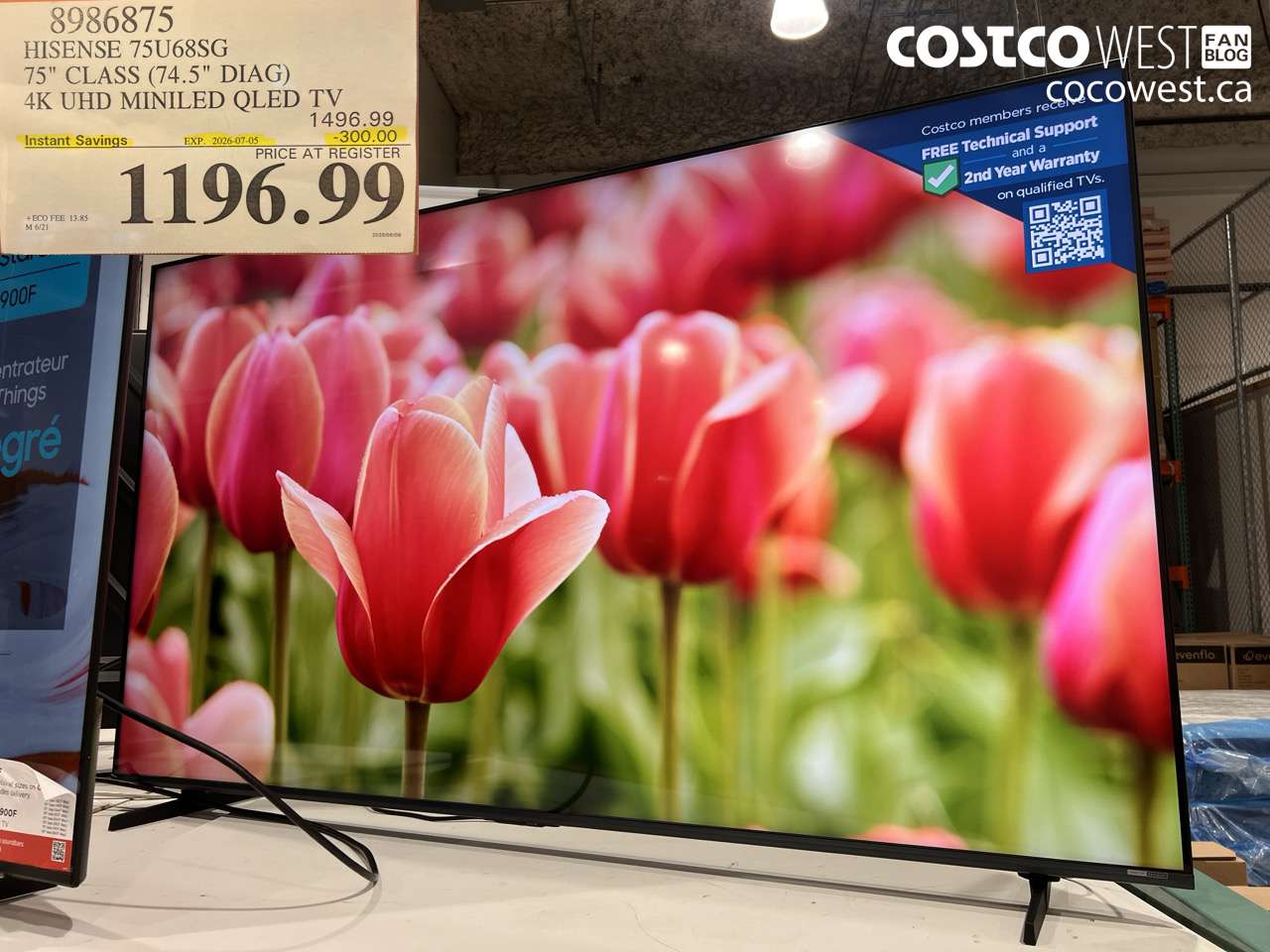 8986875 HISENSE 75U68SG 75