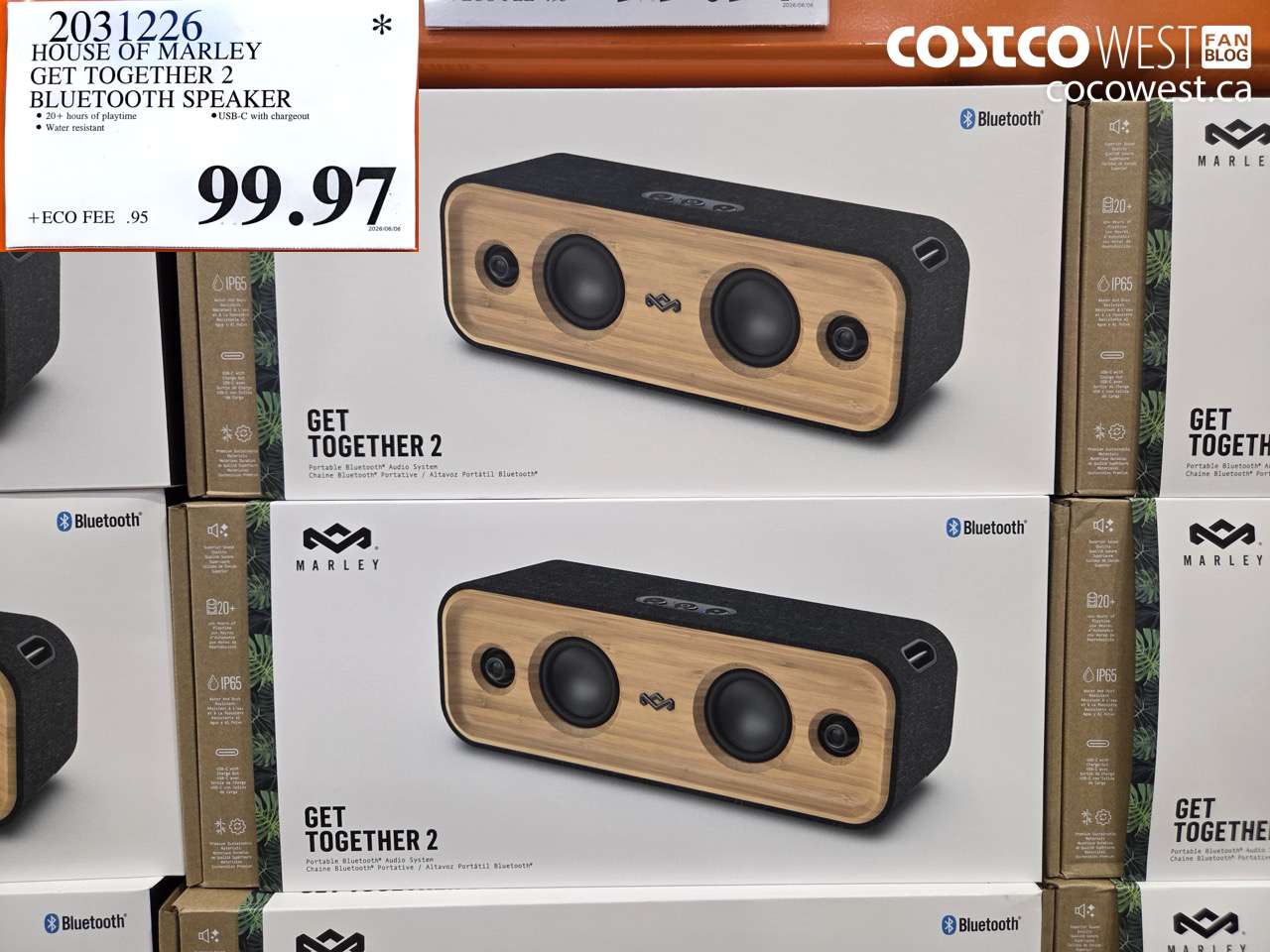 2031226 HOUSE OF MARLEY GET TOGETHER 2 BLUETOOTH SPEAKER $99.97