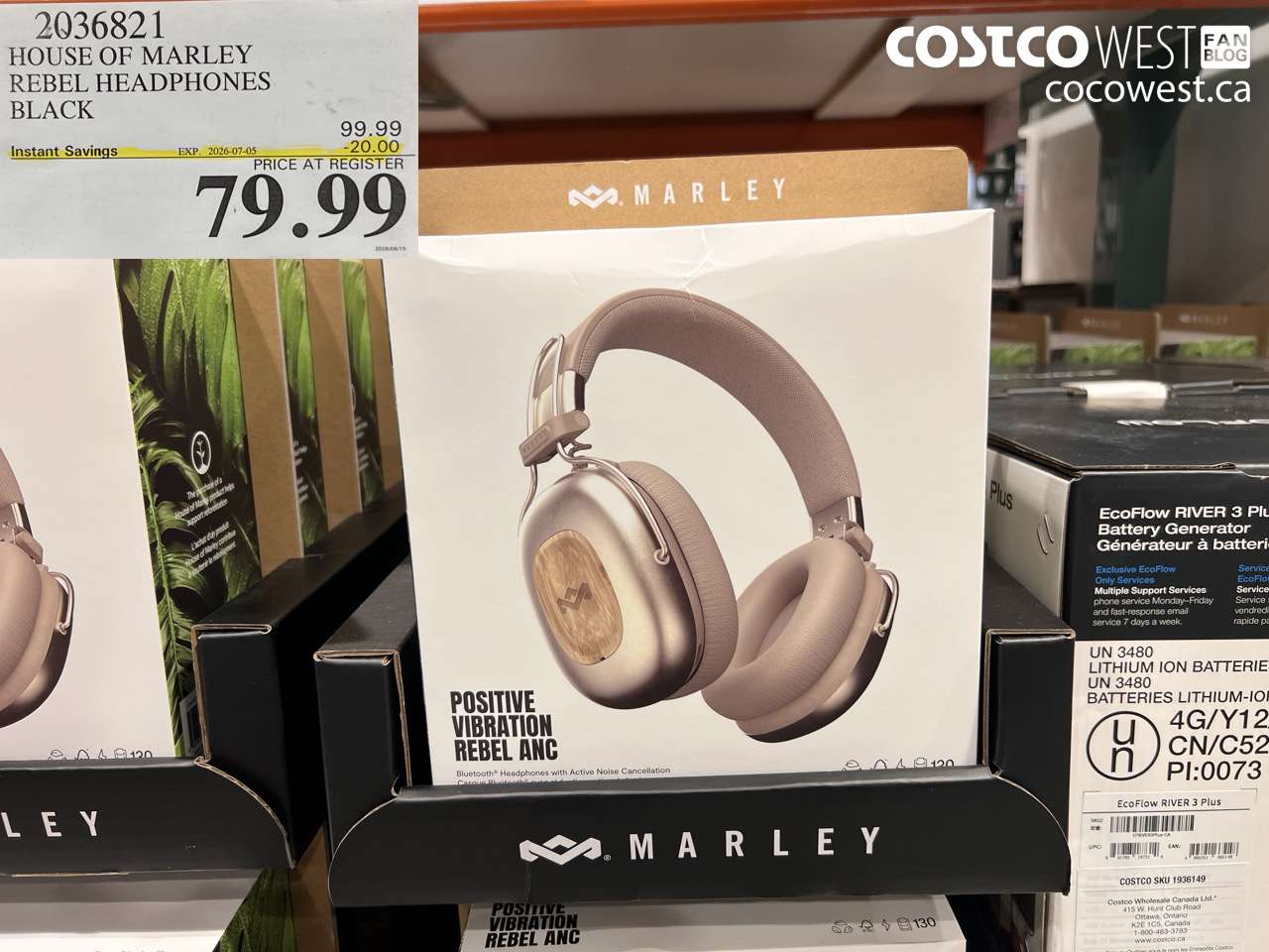 2036821 HOUSE OF MARLEY REBEL HEADPHONES BLACK ($20.00 INSTANT SAVINGS EXPIRES ON 2026-07-05) $79.99