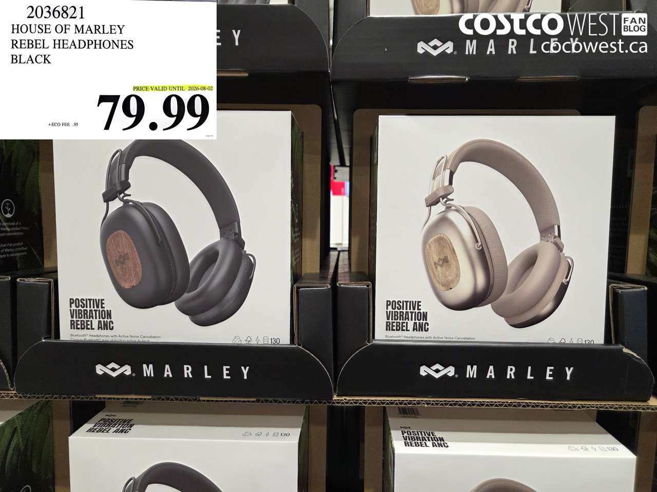 2036821 HOUSE OF MARLEY REBEL HEADPHONES BLACK (EXPIRES ON 2026-08-02) $79.99