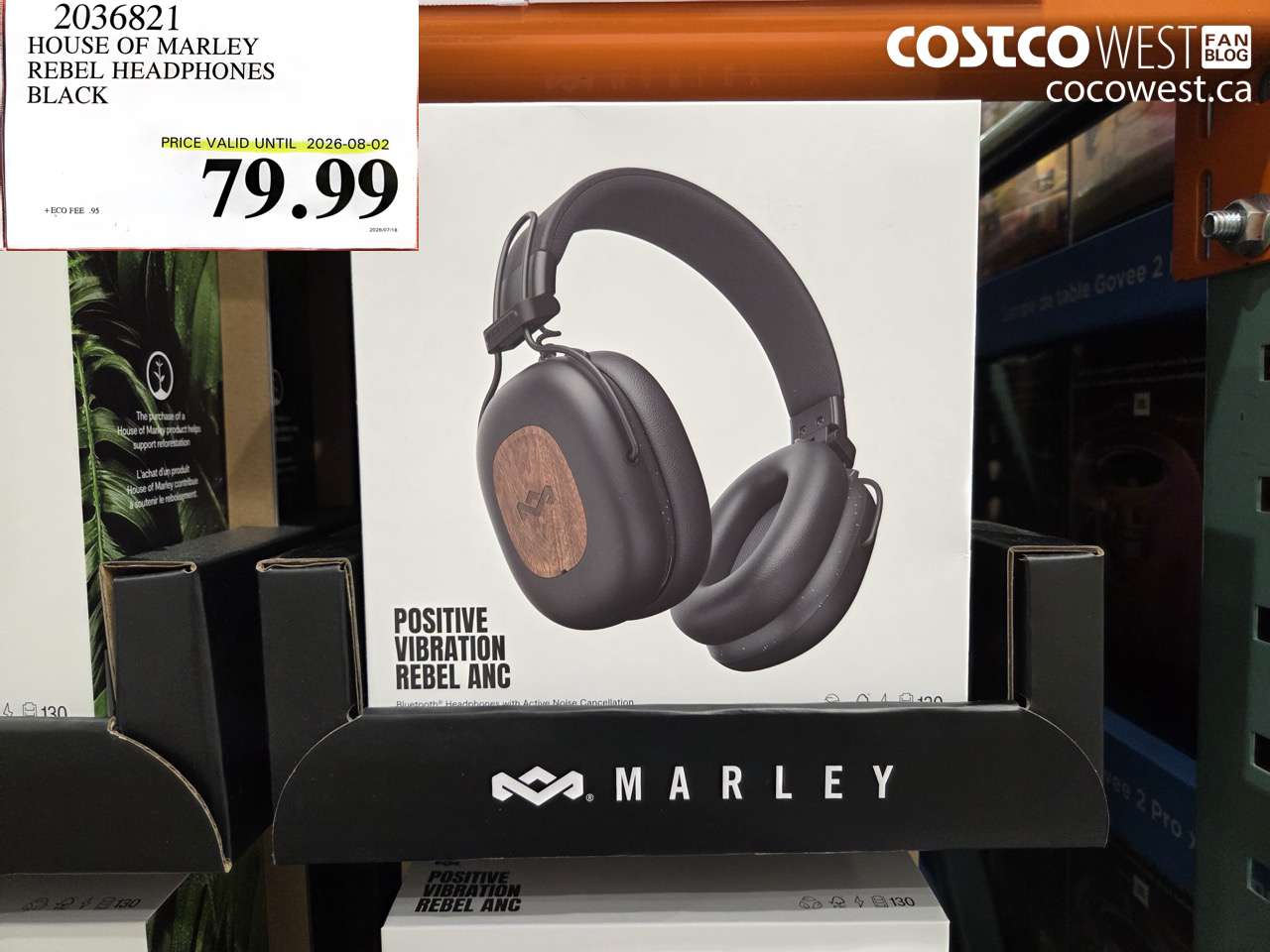 2036821 HOUSE OF MARLEY REBEL HEADPHONES BLACK (EXPIRES ON 2026-08-02) $79.99