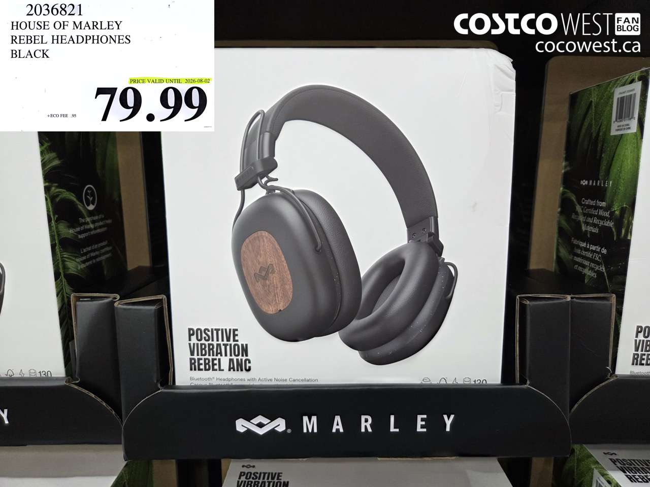 2036821 HOUSE OF MARLEY REBEL HEADPHONES BLACK (EXPIRES ON 2026-08-02) $79.99