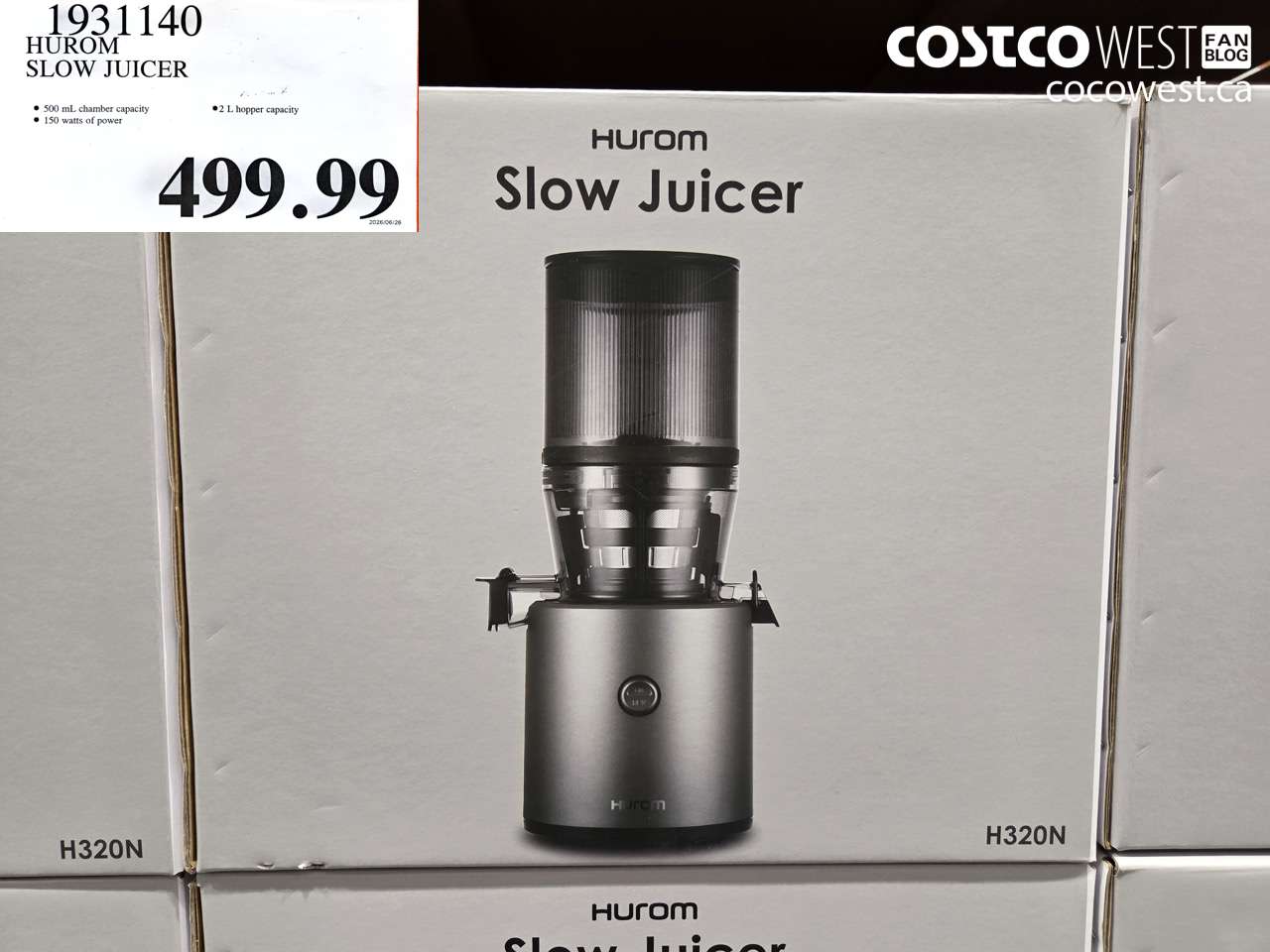 1931140 HUROM SLOW JUICER $499.99