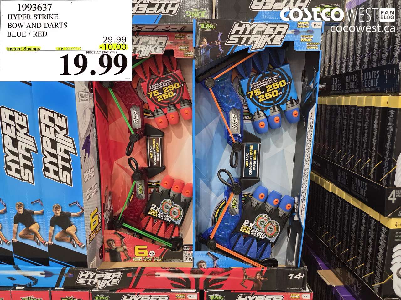1993637 HYPER STRIKE BOW AND DARTS BLUE / RED ($10.00 INSTANT SAVINGS EXPIRES ON 2026-07-12) $19.99