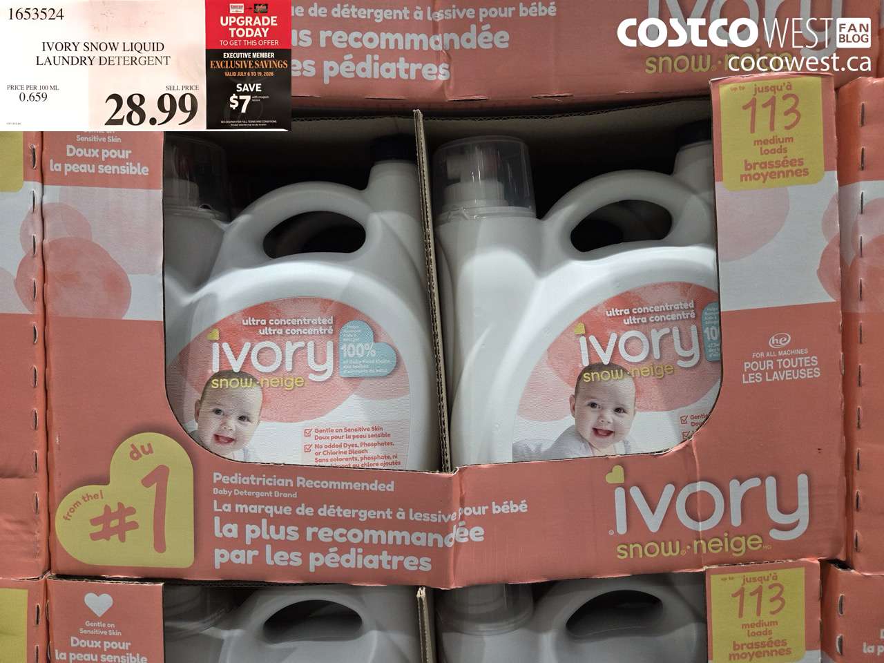 1653524 IVORY SNOW LIQUID LAUNDRY DETERGENT ($7.00 INSTANT SAVINGS EXPIRES ON 2026-07-19) $21.99