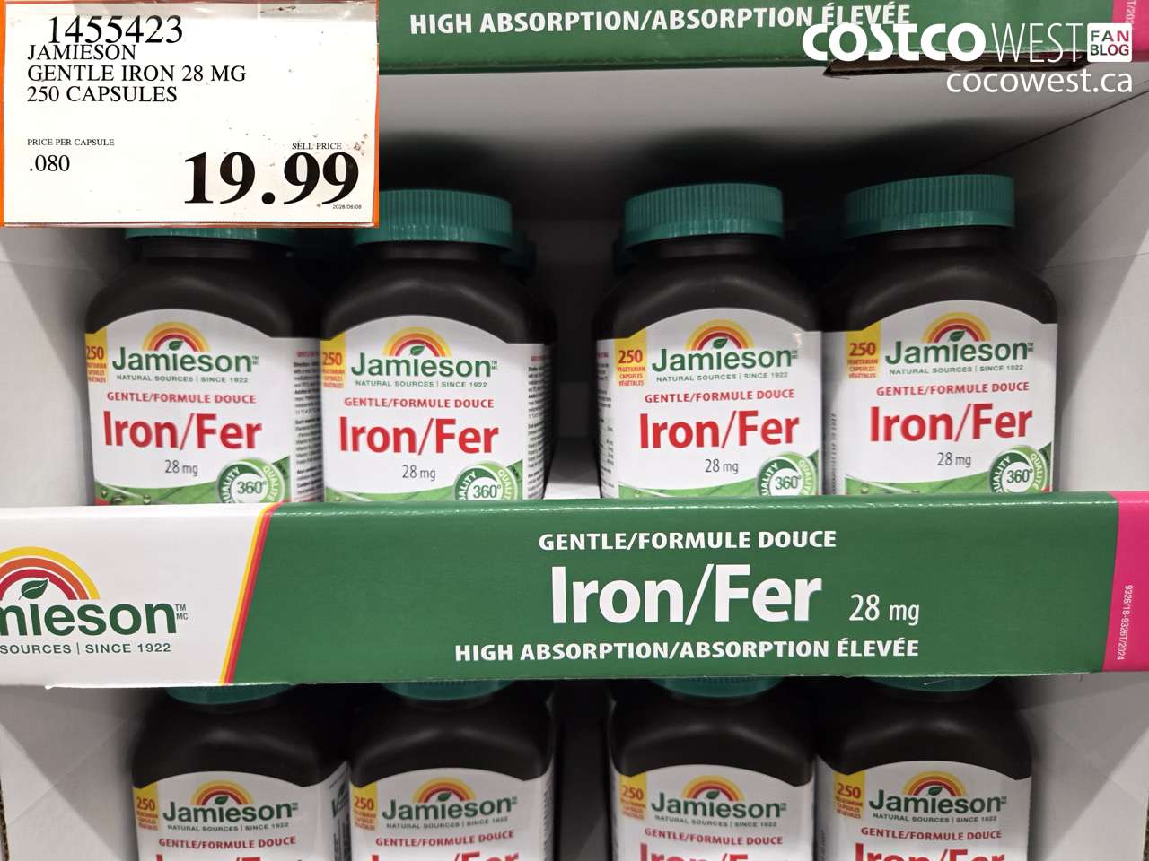 1455423 JAMIESON GENTLE IRON 28 MG 250 CAPSULES $19.99