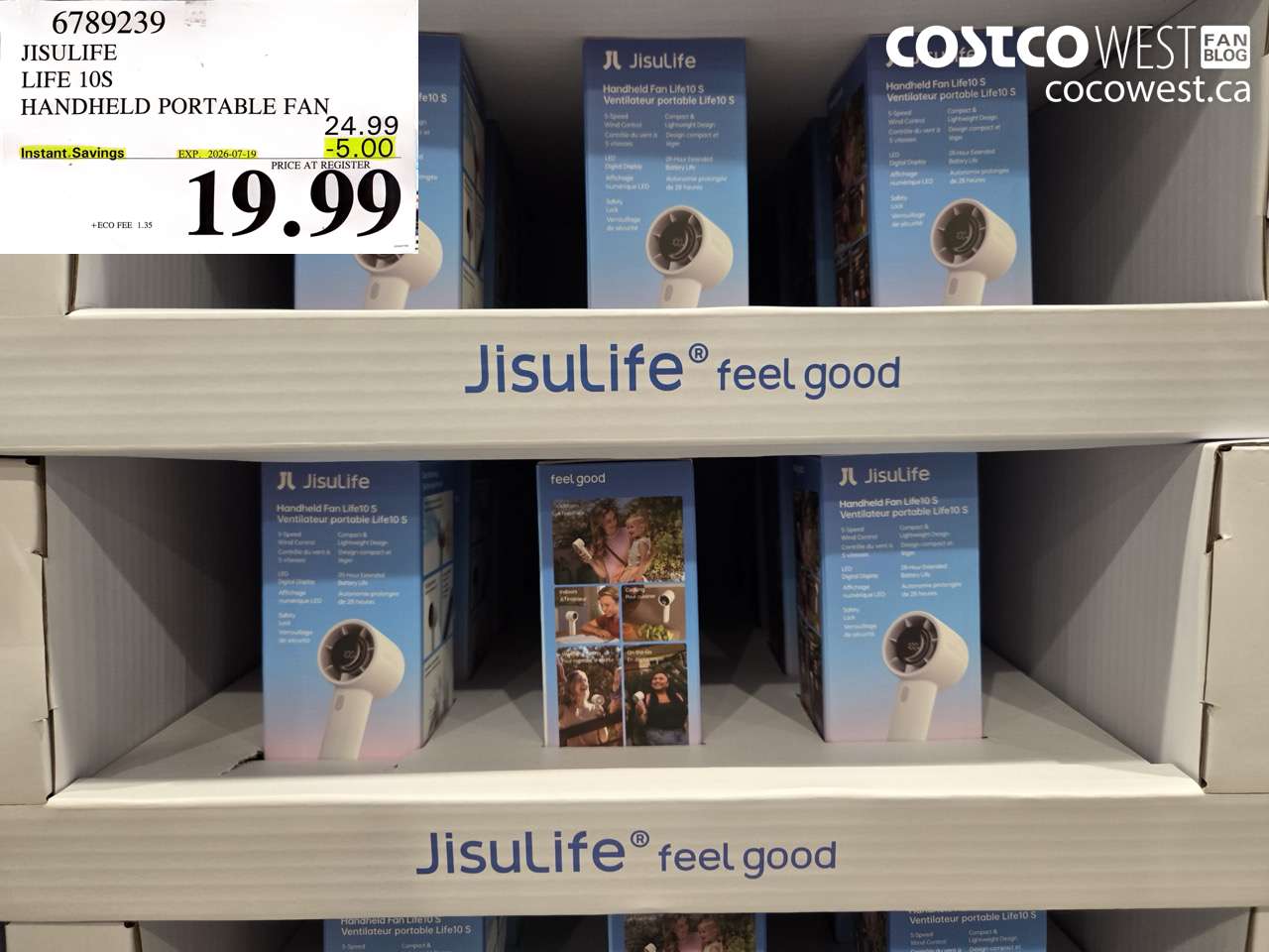 6789239 JISULIFE LIFE 10S HANDHELD PORTABLE FAN ($5.00 INSTANT SAVINGS EXPIRES ON 2026-07-19) $19.99
