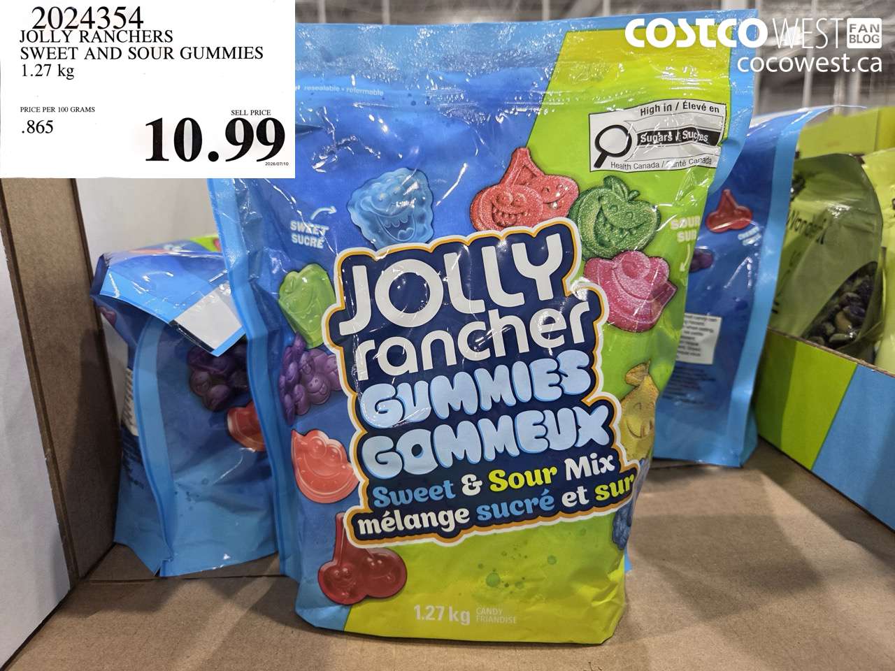2024354 JOLLY RANCHERS SWEET AND SOUR GUMMIES 1.27 KG $10.99
