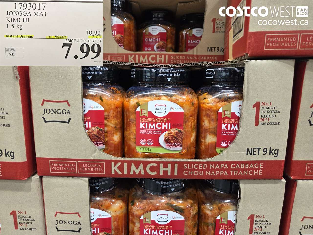 1793017 JONGGA MAT KIMCHI 1.5 KG ($3.00 INSTANT SAVINGS EXPIRES ON 2026-08-02) $7.99