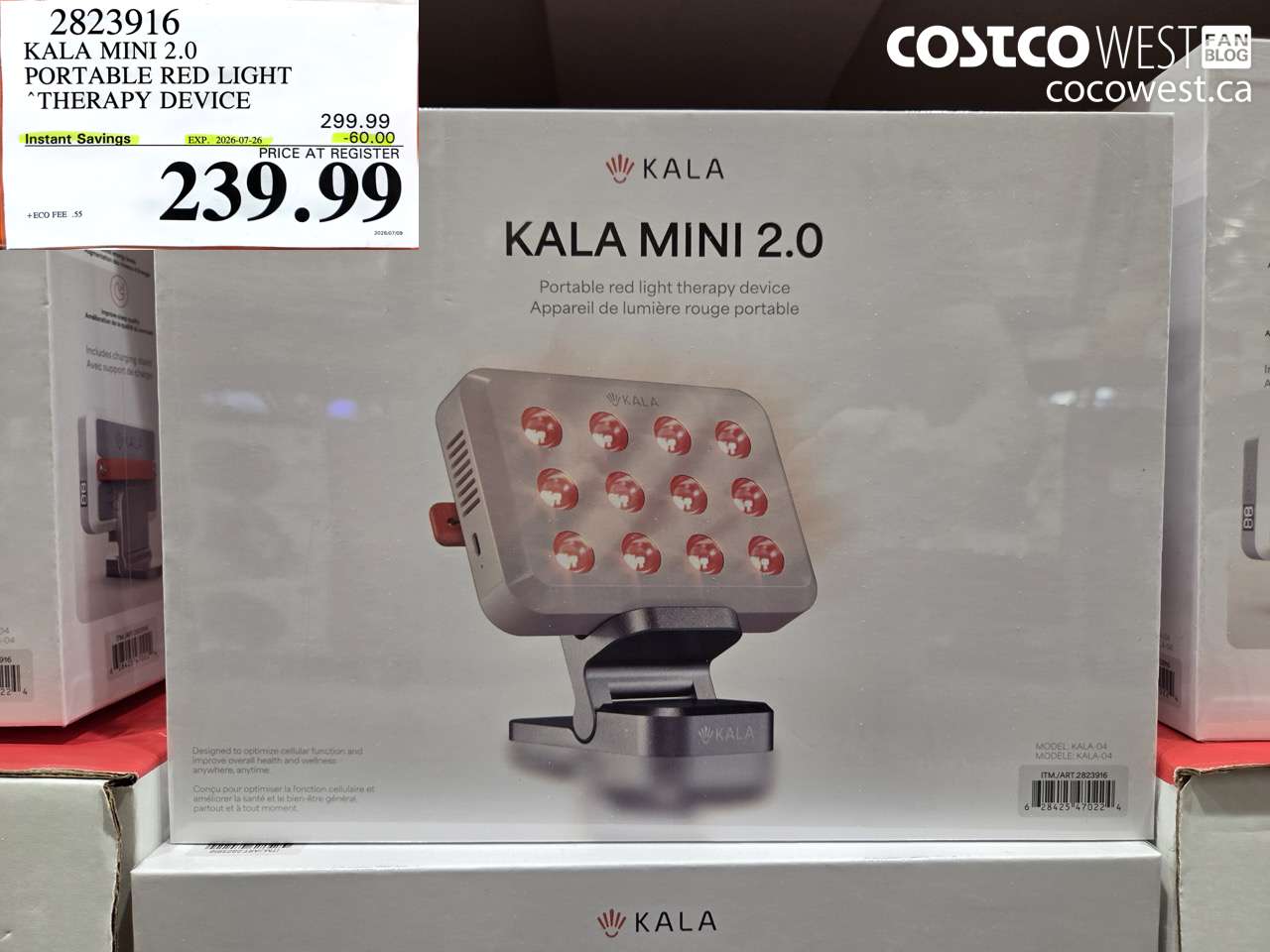 2823916 KALA MINI 2.0 PORTABLE RED LIGHT THERAPY DEVICE ($60.00 INSTANT SAVINGS EXPIRES ON 2026-07-26) $239.99