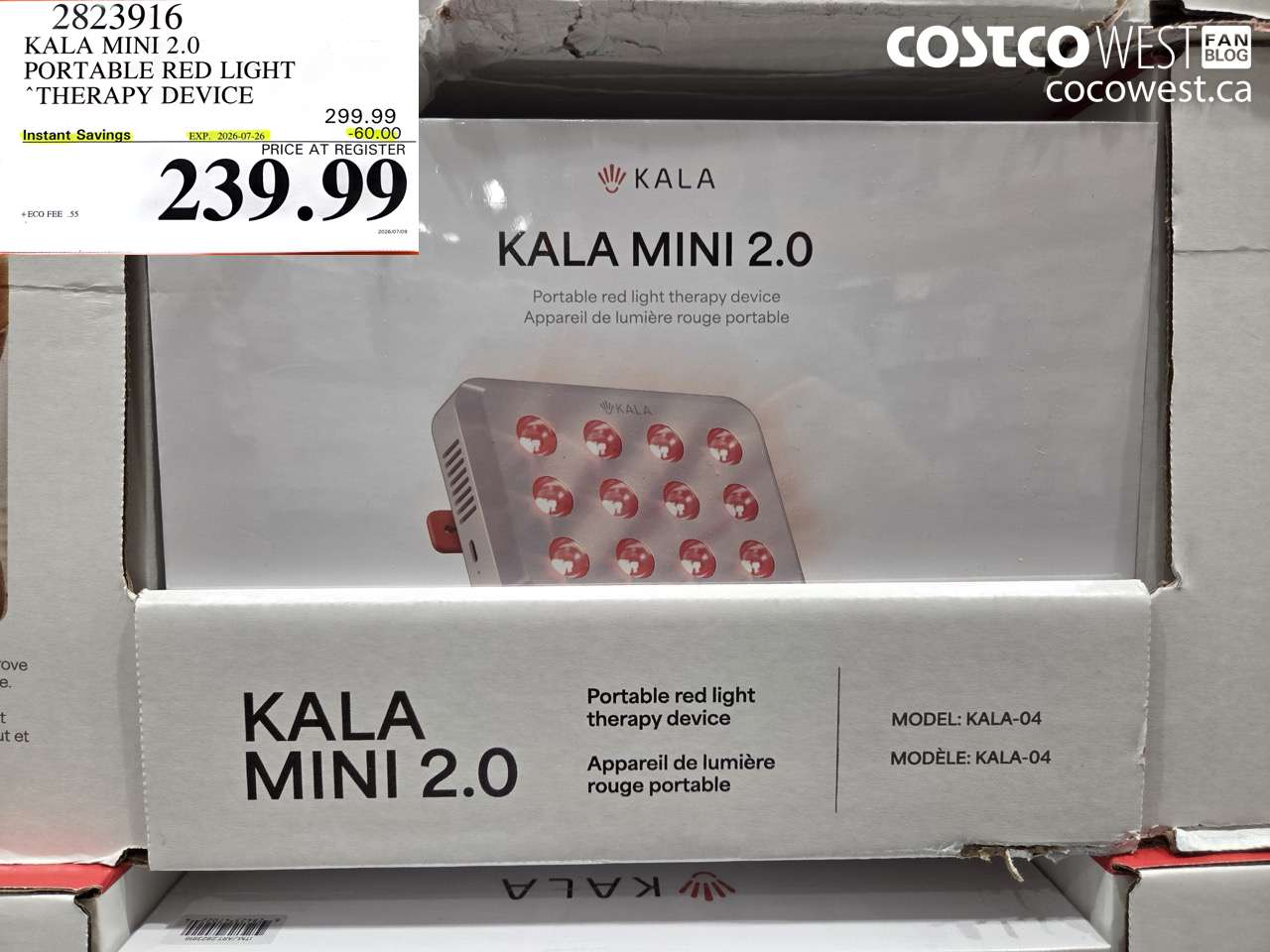 2823916 KALA MINI 2.0 PORTABLE RED LIGHT THERAPY DEVICE ($60.00 INSTANT SAVINGS EXPIRES ON 2026-07-26) $239.99