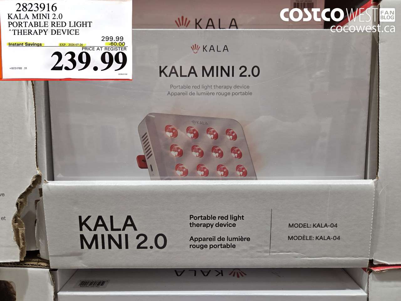 2823916 KALA MINI 2.0 PORTABLE RED LIGHT THERAPY DEVICE ($60.00 INSTANT SAVINGS EXPIRES ON 2026-07-26) $239.99