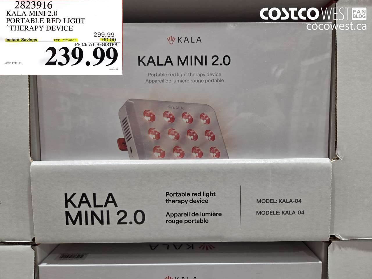 2823916 KALA MINI 2.0 PORTABLE RED LIGHT THERAPY DEVICE ($60.00 INSTANT SAVINGS EXPIRES ON 2026-07-26) $239.99