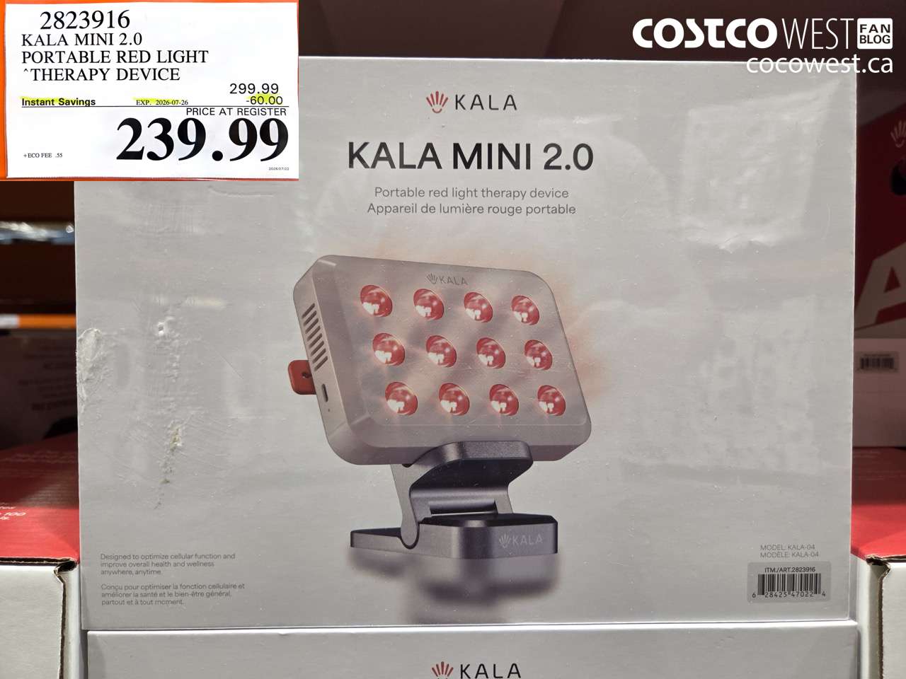 2823916 KALA MINI 2.0 PORTABLE RED LIGHT THERAPY DEVICE ($60.00 INSTANT SAVINGS EXPIRES ON 2026-07-26) $239.99