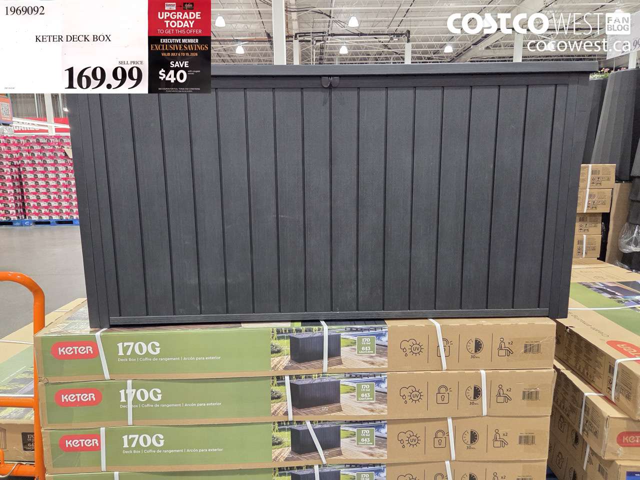 1969092 KETER DECK BOX ($40.00 INSTANT SAVINGS EXPIRES ON 2026-07-19) $129.99