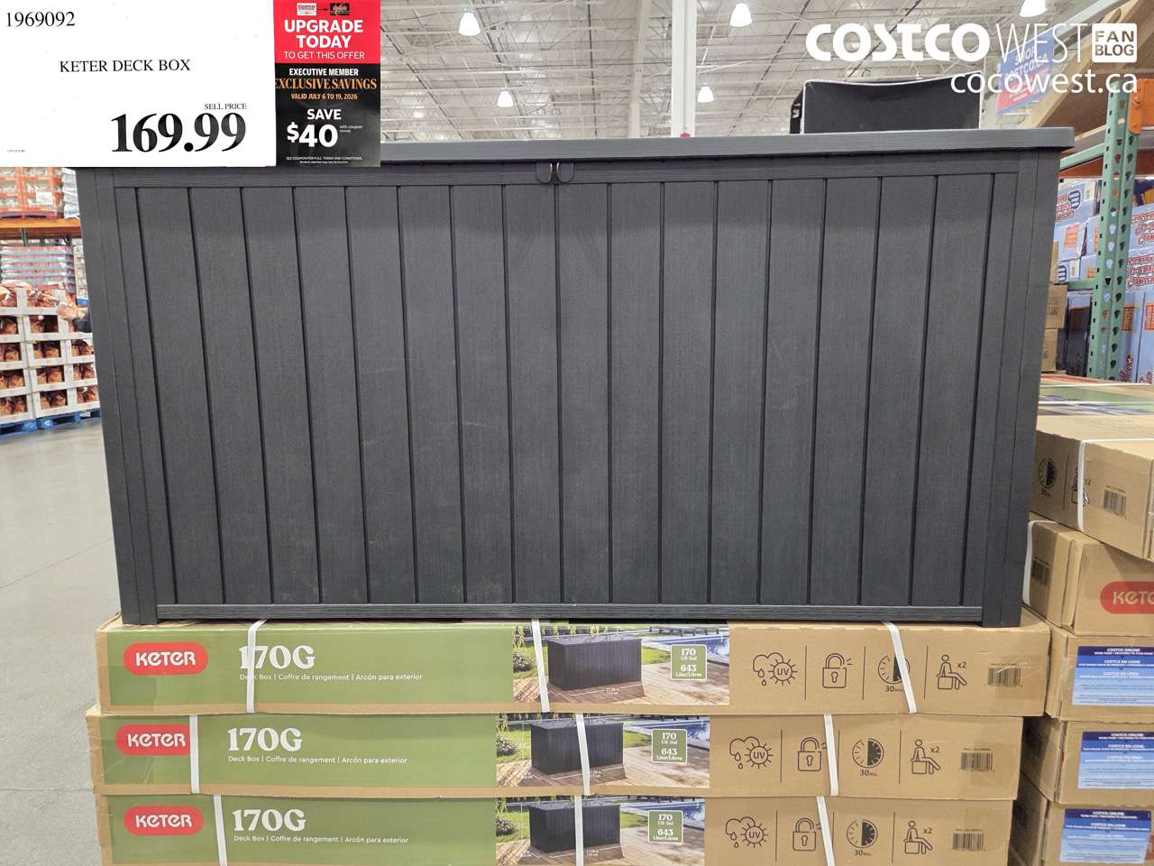 1969092 KETER DECK BOX ($40.00 INSTANT SAVINGS EXPIRES ON 2026-07-19) $129.99