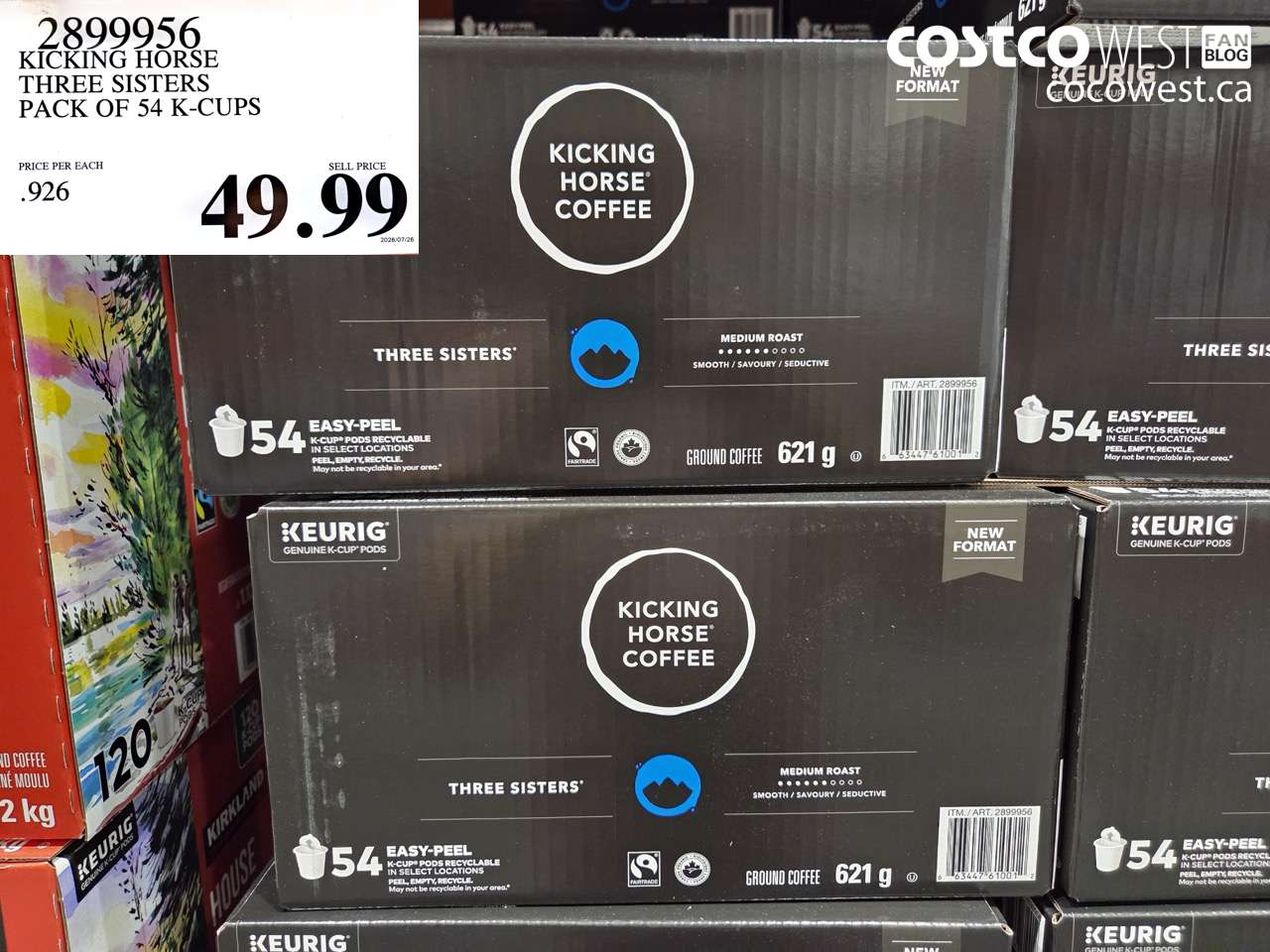 2899956 KICKING HORSE THREE SISTERS PACK OF 54 K-CUPS $49.99