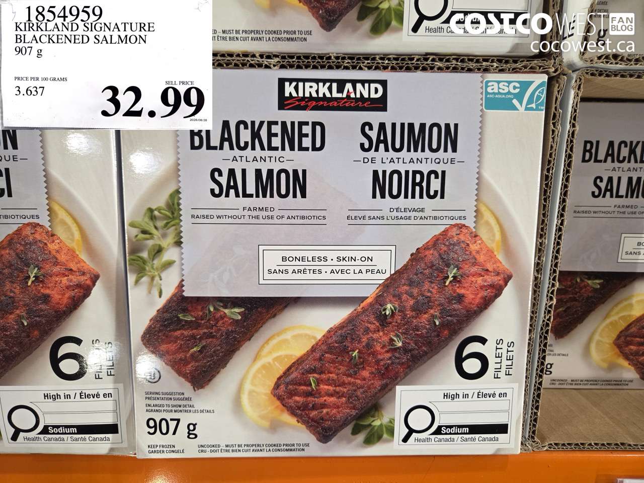 1854959 KIRKLAND SIGNATURE BLACKENED SALMON 907 G $32.99