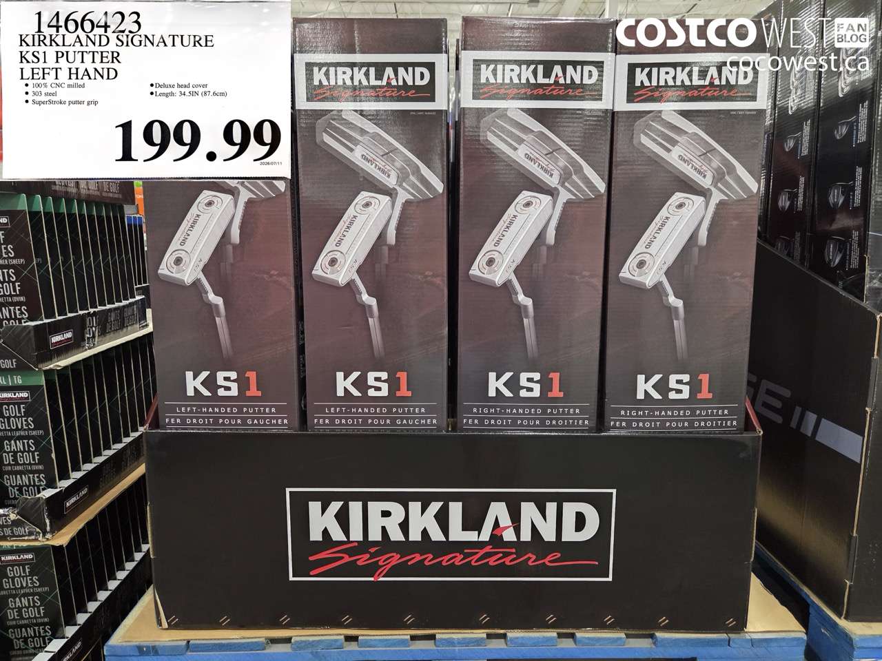 1466423 KIRKLAND SIGNATURE KS1 PUTTER LEFT HAND $199.99
