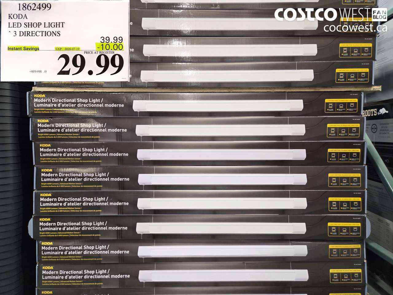 1862499 KODA LED SHOP LIGHT ($10.00 INSTANT SAVINGS EXPIRES ON 2026-07-19) $29.99