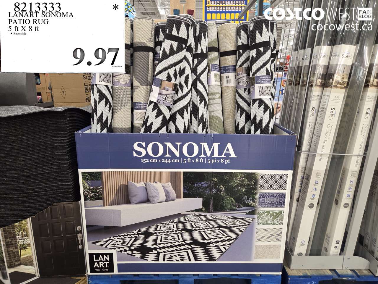 8213333 LANART SONOMA PATIO RUG 5 FT X 8 FT $9.97