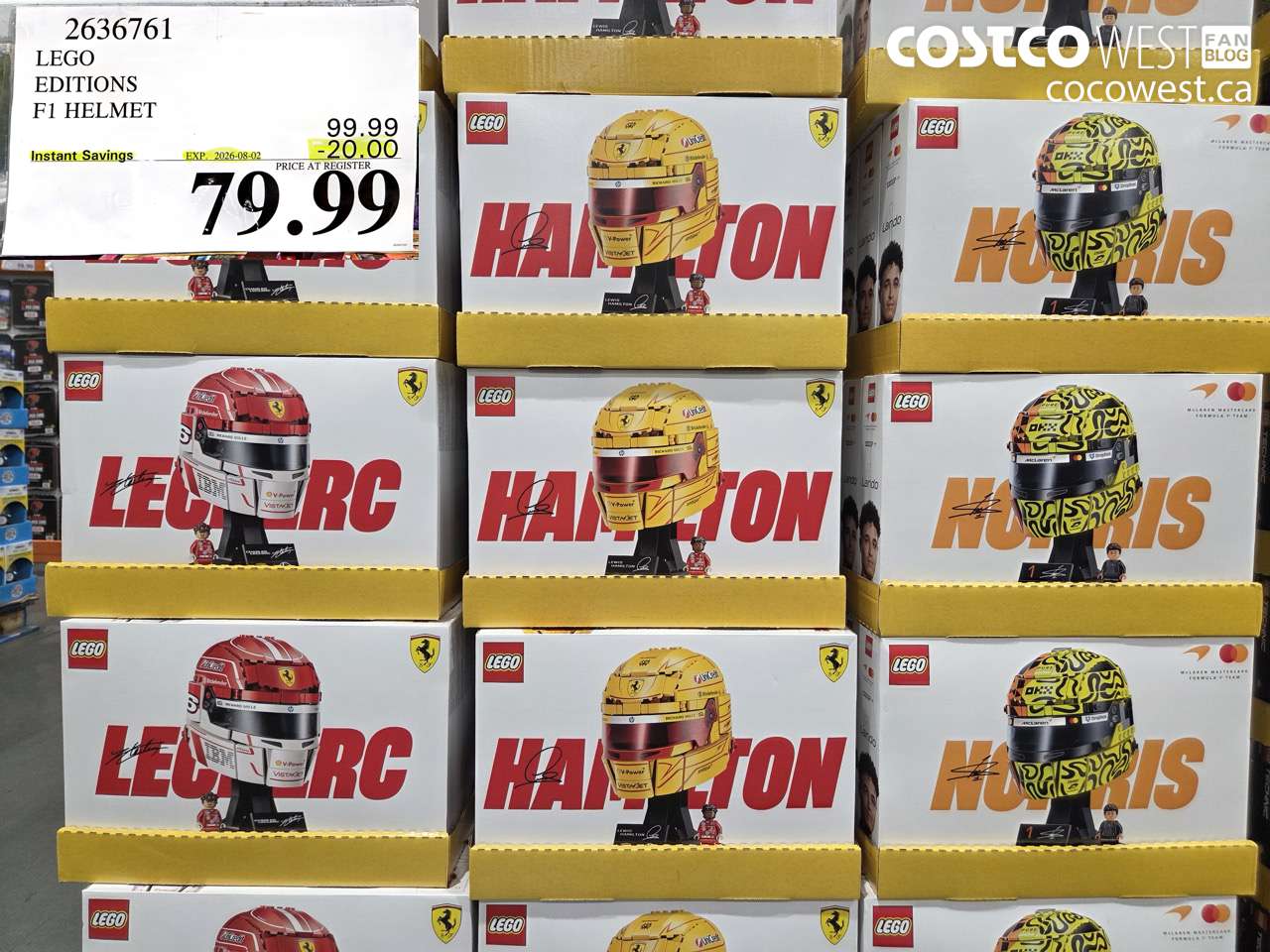 2636761 LEGO EDITIONS F1 HELMET ($20.00 INSTANT SAVINGS EXPIRES ON 2026-08-02) $79.99