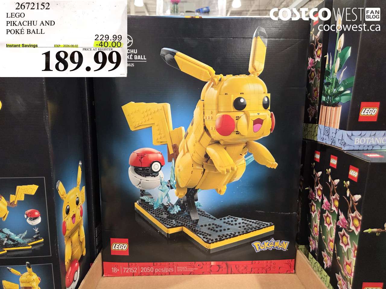 2672152 LEGO PIKACHU AND POKÉ BALL ($40.00 INSTANT SAVINGS EXPIRES ON 2026-08-02) $189.99