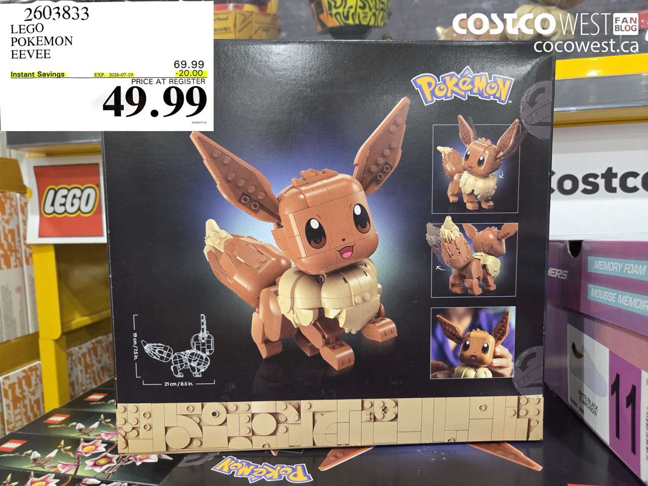 2603833 LEGO POKEMON EEVEE ($20.00 INSTANT SAVINGS EXPIRES ON 2026-07-19) $49.99