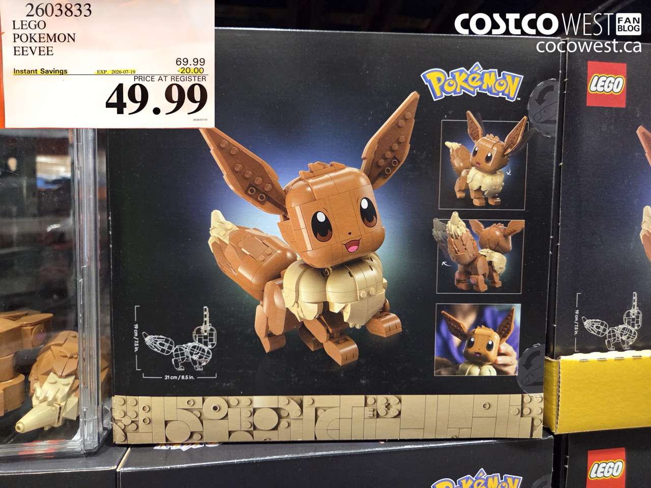 2603833 LEGO POKEMON EEVEE ($20.00 INSTANT SAVINGS EXPIRES ON 2026-07-19) $49.99