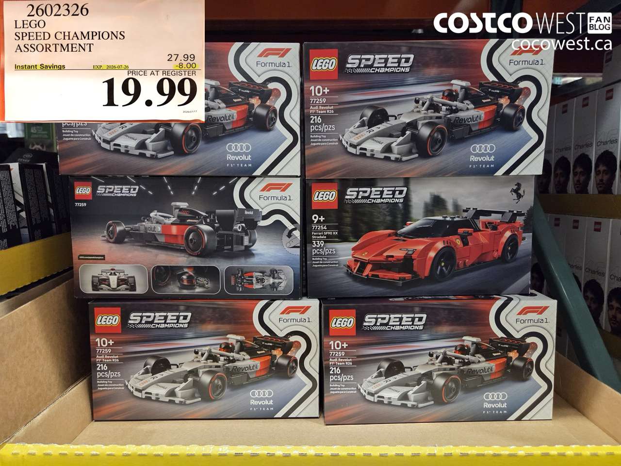 2602326 LEGO SPEED CHAMPIONS ASSORTMENT ($8.00 INSTANT SAVINGS EXPIRES ON 2026-07-26) $19.99