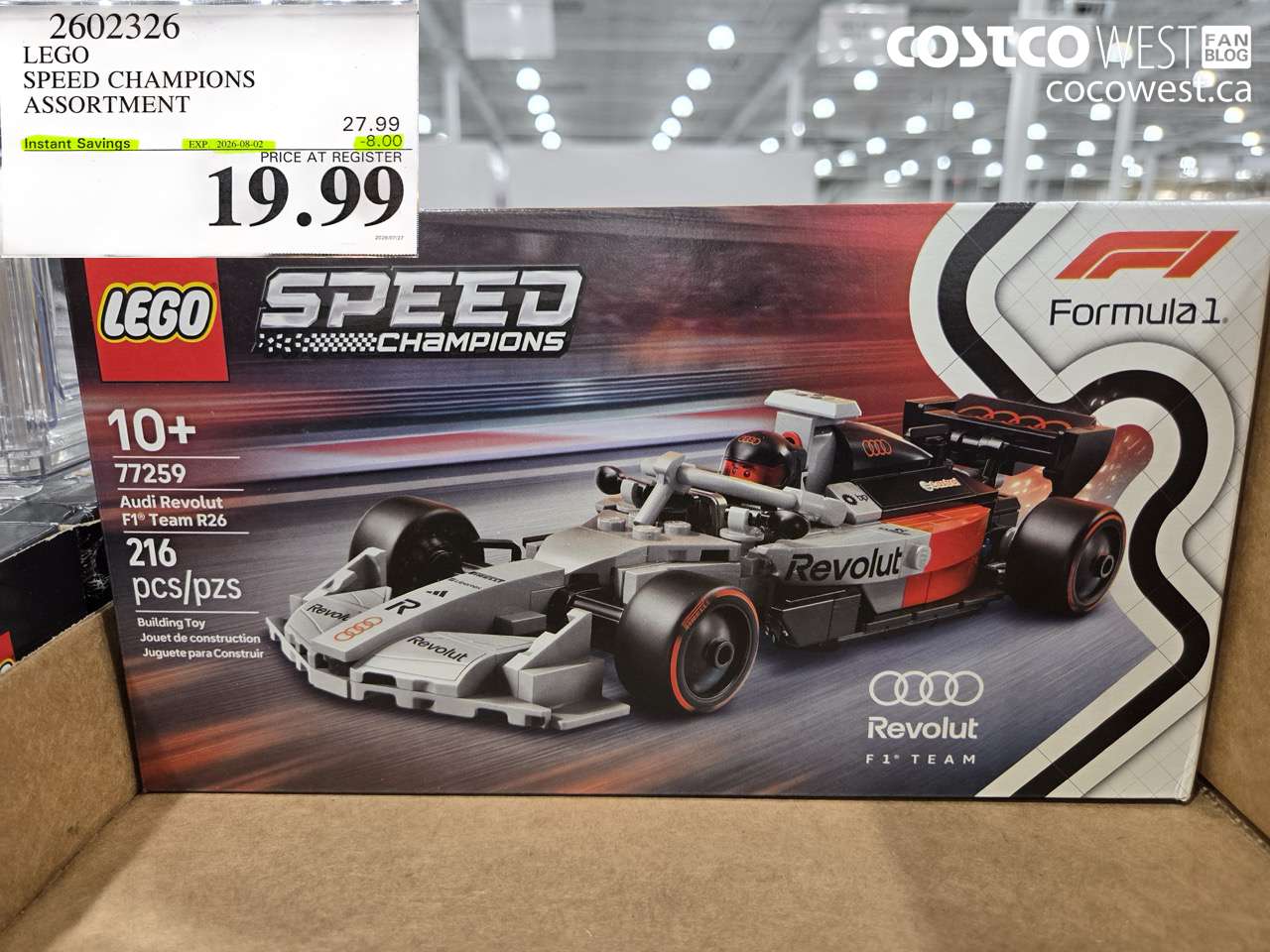 2602326 LEGO SPEED CHAMPIONS ASSORTMENT ($8.00 INSTANT SAVINGS EXPIRES ON 2026-08-02) $19.99