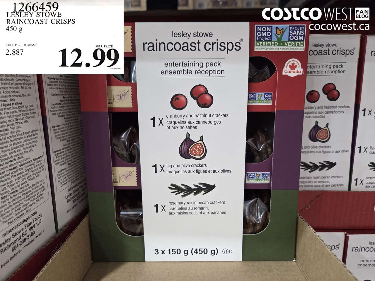 1266459 LESLEY STOWE RAINCOAST CRISPS 450 G $12.99