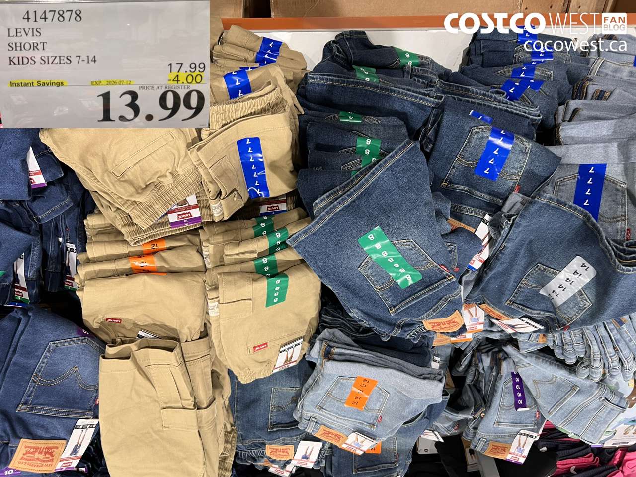 4147878 LEVIS SHORT KIDS SIZES 7-14 ($4.00 INSTANT SAVINGS EXPIRES ON 2026-07-12) $13.99
