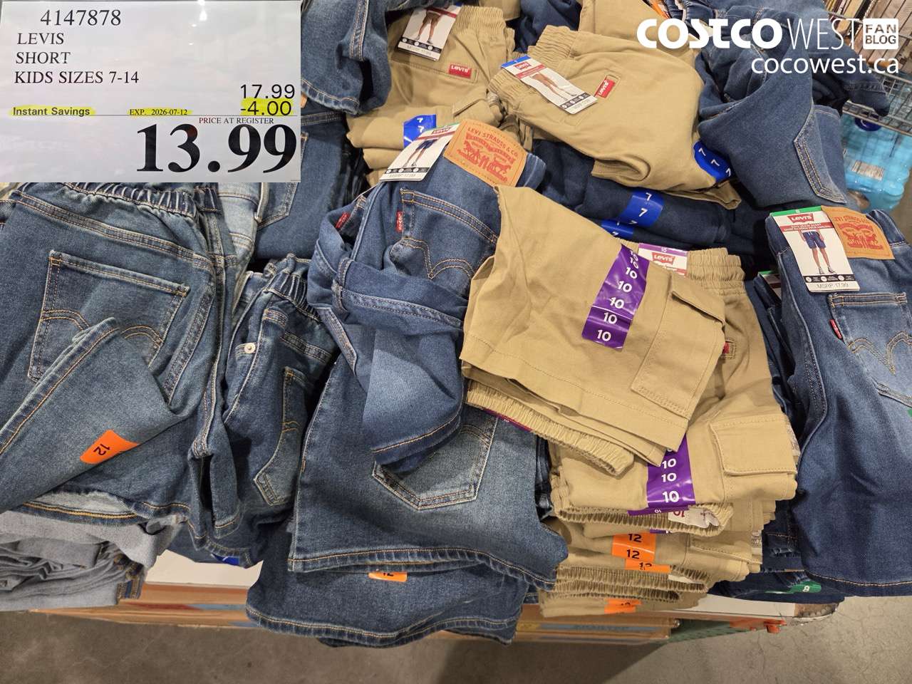 4147878 LEVIS SHORT KIDS SIZES 7-14 ($4.00 INSTANT SAVINGS EXPIRES ON 2026-07-12) $13.99