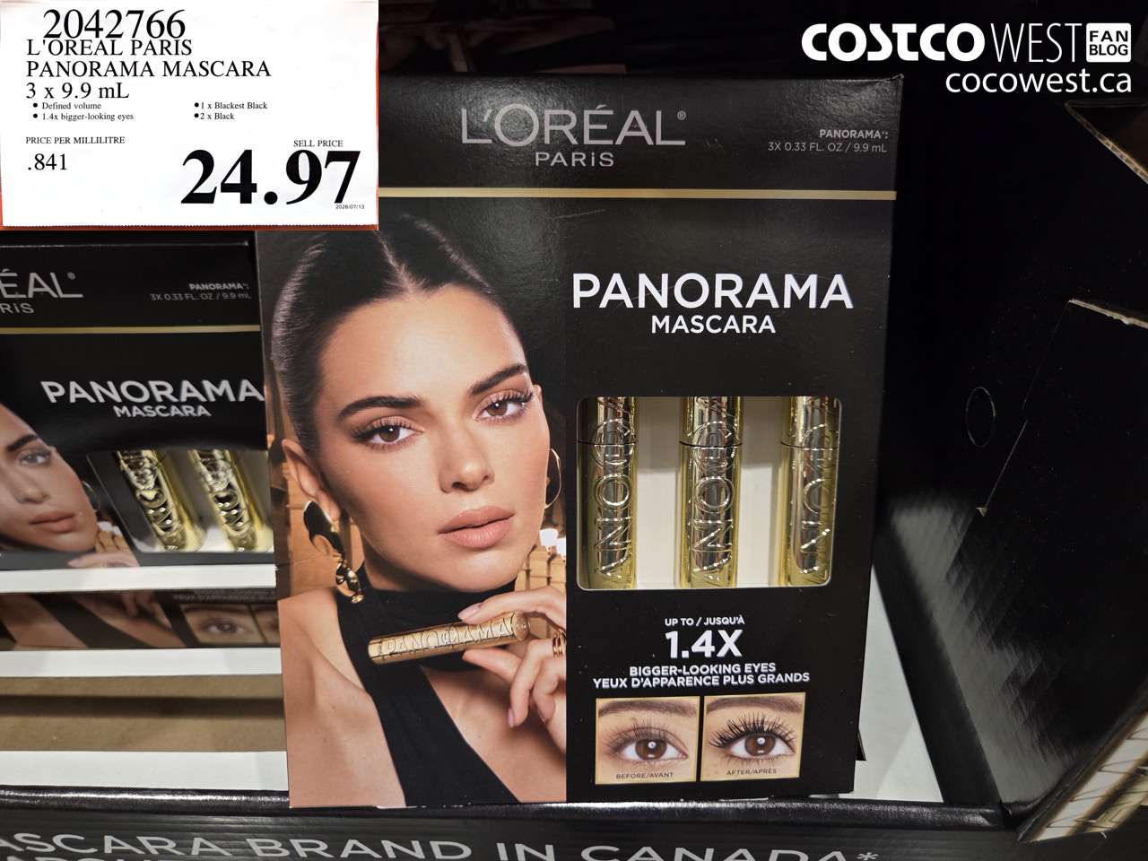 2042766 L'OREAL PARIS PANORAMA MASCARA 3 X 9.9 ML $24.97